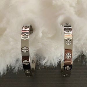 Tory Burch Silver Hoop Earrings